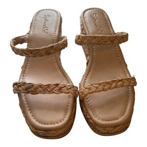 Splendid Beige Braided Wedge Sandals~ Size 9.5